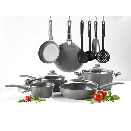 GreenLife Ceramic Non-Stick Cookware Set, 14