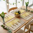 thumbnail image 5 of Abstract Gold Placemats Set of 4, Modern Luxury Strokes Artwork Washable Wipeable Table Mats for Dining Tables, Indoor Outdoor Kitchen Place Mats for Holiday Party Table Decor, 5 of 9