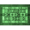 thumbnail image 1 of Ahgly Company Indoor Rectangle Abstract Emerald Green Modern Area Rugs, 7' x 10', 1 of 4
