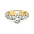 thumbnail image 3 of IGI Certified 3 Carat Pear Shape Lab Grown Diamond Engagement Ring | 14K Yellow Gold | Alfreda Half Eternity Diamond Ring | FG-VS1-VS2 Quality Friendly Diamonds, 3 of 6