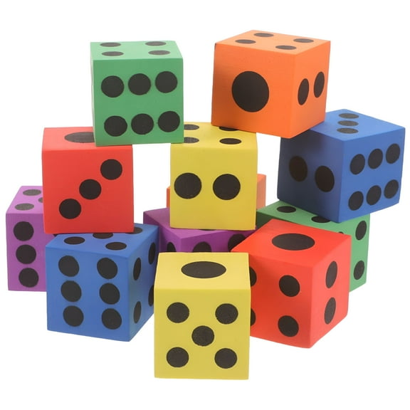 BESTSKY 12pcs Foam Dice Set for Building,Education,Math,Party & Classroom