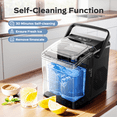 thumbnail image 4 of Ice Makers Machine 6 Mins 9 Bullet Ice, 26 Lbs/24 Hrs, Bullet Ice Maker with Self Cleaning Function, Portable Ice Maker for Home Kitchen Party, Black, 4 of 9