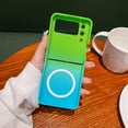 thumbnail image 2 of Magnetic Silicone Case for Samsung Galaxy Z Flip 4, Green Gradient Color Woman Case for Galaxy Z Flip 4 Compatible with Magsafe, Girls Shockproof Case for Z Flip 4, 2 of 14