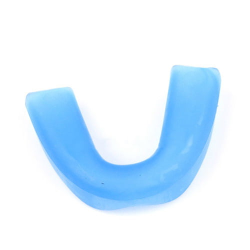 Blue Soft Plastic Double Layer Guard Mouth Gum Shield Teeth Protector w Case 