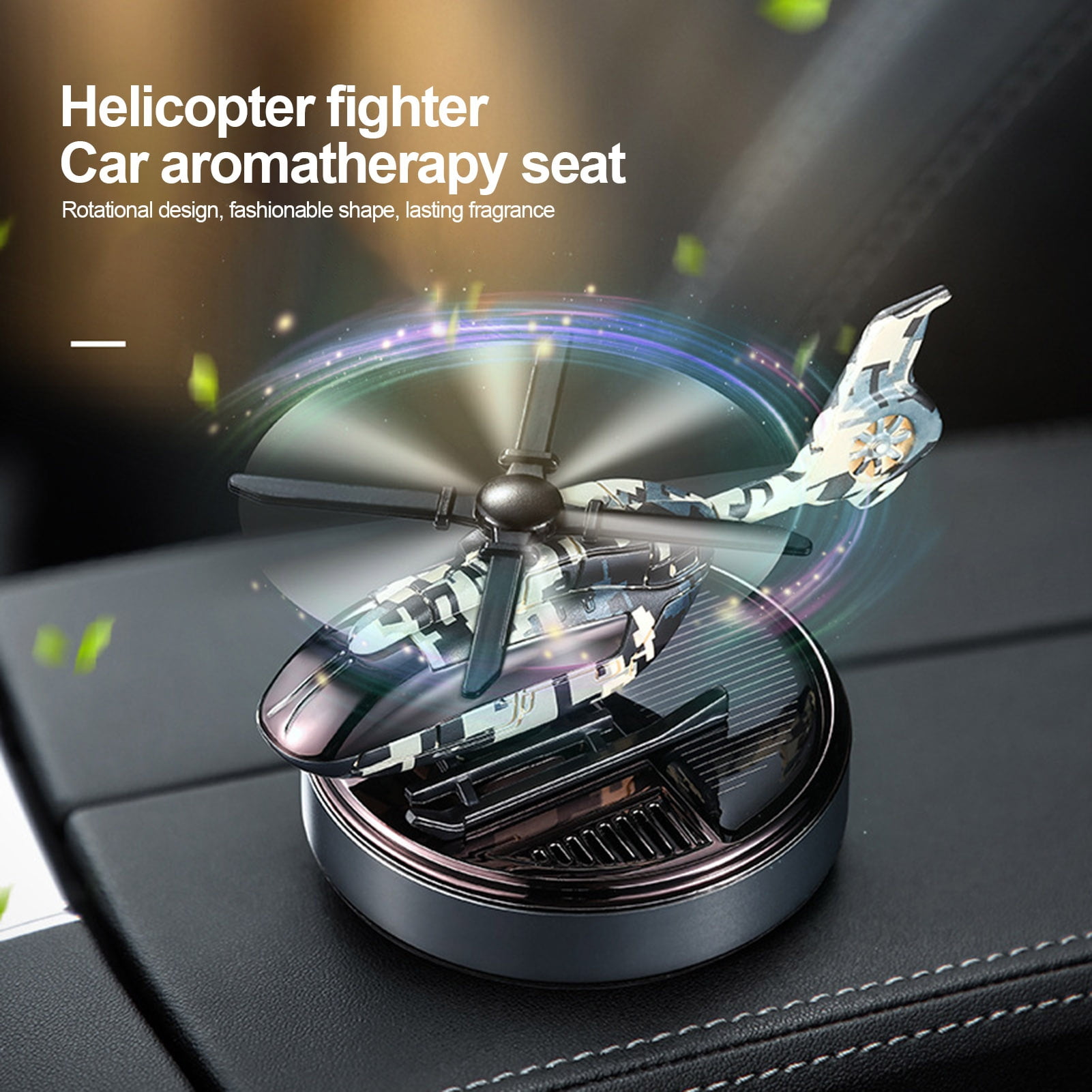 HelicopterShaped SolarPowered Car Air Freshener Rotating Solid
