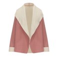 thumbnail image 6 of Hueook Suede Jacket Women Teddy Jacket Women Women's Loose Solid Color Lapel Double-sided Plush Thick Cardigan Jacket Pink M, 6 of 6