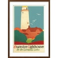 thumbnail image 2 of Art.com Evanston Lighthouse Poster Art Print, Brown Frame Wall Art, 21" x 29", 2 of 5