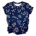 thumbnail image 4 of MEICHEN Women's Fashionable Printed T Shirt Casual Round Neck Short Sleeved Blouse Summer Women's Top, 4 of 4
