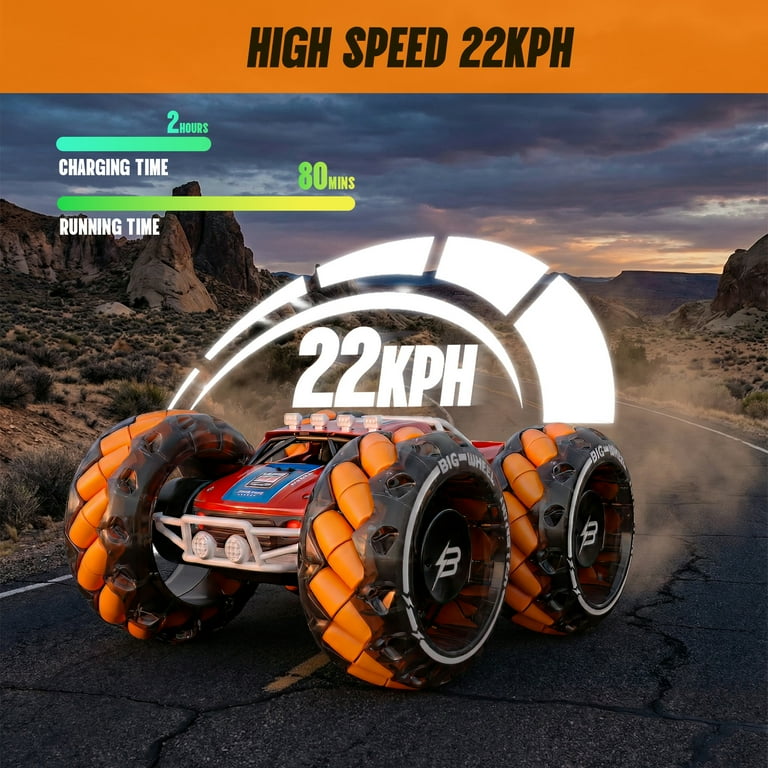 Keenstone 1:10 RC Car, High-Speed, Giant Wheel, Gradient Lights