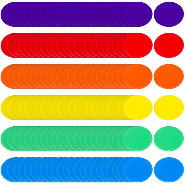 Acrylic Bingo Chips for Kids with Assorted Colors Perfect for Learning Math and Party Games 180 Pieces