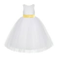 thumbnail image 2 of Ekidsbridal White Floral Lace Junior Flower Girl Dress Christening Communion Gown for Church Toddlers LG7noFT 5, 2 of 3