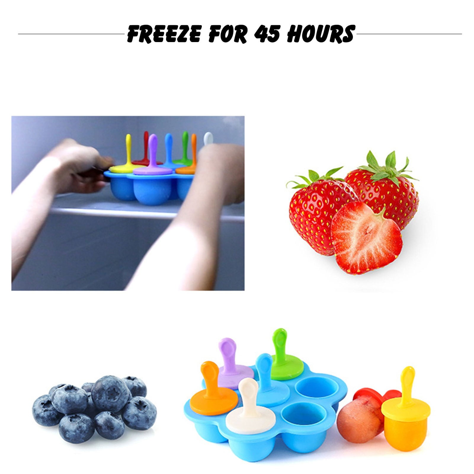SDJMa Popsicles Molds - Small Ice Pop Moulds for Kids, Easy Release Ice  Cream Mold Box, Reusable Popsicle Stick with Drip-Guards for Homemade  Popsicles and Ice Cream - BPA Free 