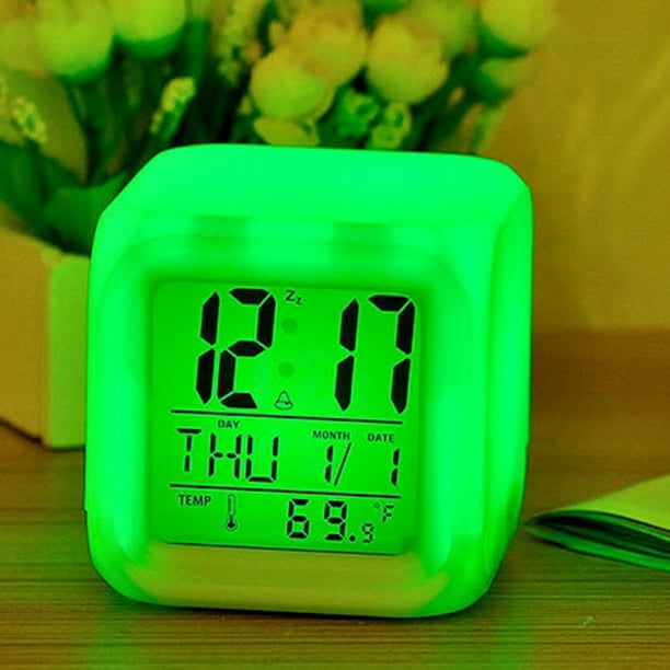Fleur Réveil numérique Cube Réveils numériques LED pour beb,réveil Fleur Réveil numérique Cube Réveils numériques LED pour beb,réveil