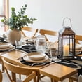 thumbnail image 6 of Black Brown Round 15 Inch Placemats Set of 4, White Circle Modern Minimalist Geometric HeatResistant Non Slip Place Mats for Dining Table, Wipeable Braided Kitchen Table Mats for Housewarming, 6 of 9