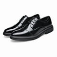 thumbnail image 6 of kkdom Men Dress Shoes Oxford Shoes Classic Lace up Formal Dress Oxfords Shoes Black Size 8, 6 of 8