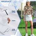 thumbnail image 5 of Uorisanigo Classic Rose Womens Athletic Polo Workout Tops Relaxed Soft Long Sleeve Golf Polo Shirts with Zipper Quick Dry Tennis Tops for Workout Sports, 5 of 7