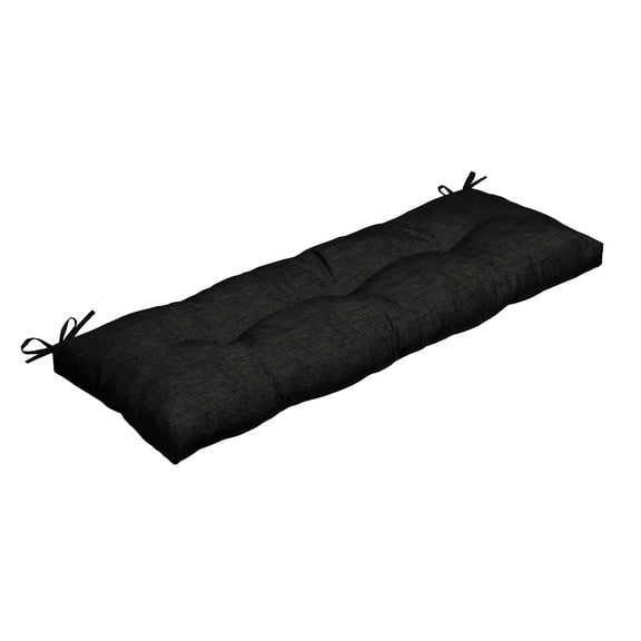 ARDEN Outdoor Plush Modern Tufted Bench Cushion, 48 x 18, Water Repellent, Fade Resistant, Tufted Bench Cushion for Bench and Swing 48 x 18, Black Leala