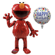 Elmo's 54" Airwalker Balloon and 18" Happy Birthday Balloon Set: Sesame Street Celebration at Walmart