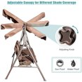 thumbnail image 4 of GOLDSUN 3 Person Swing Hammock with Tray, Removable Cushion & Canopy, Coffee, 4 of 8