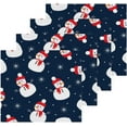 thumbnail image 2 of GZHJMY Christmas Snowman Washcloths 6 Pack, Super Soft Absorbent Cotton Baby Face Towels, Washable Reusable Fingertip Towel for Bath Gym Hotel Spa, 12 x 12 Inch, 2 of 7
