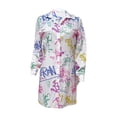 thumbnail image 3 of Lovelywholesale Street Turndown Collar Letter Print White Mini Shirt Dress, 3 of 4