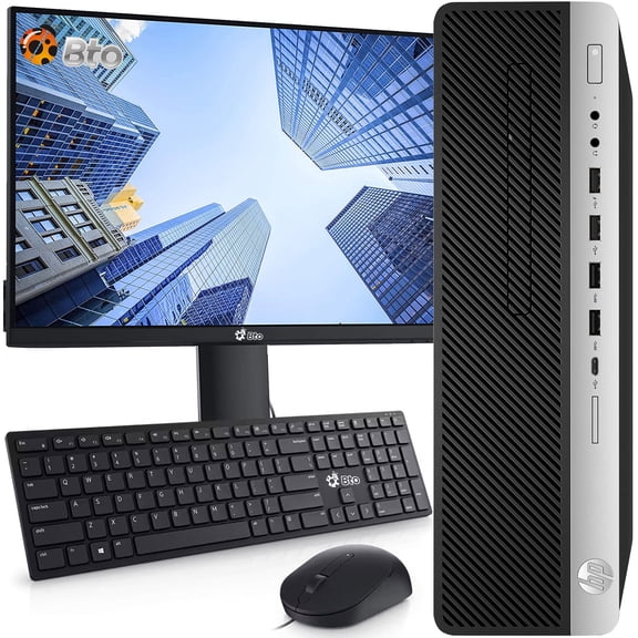 Restored HP G3 Desktop Computer PC SFF Intel Quad Core i7-6700 Processor, 16GB DDR4 Ram, 1TB SSD, New 22" LED Screen Bto Wi-Fi Windows 10 Pro (Refurbished)