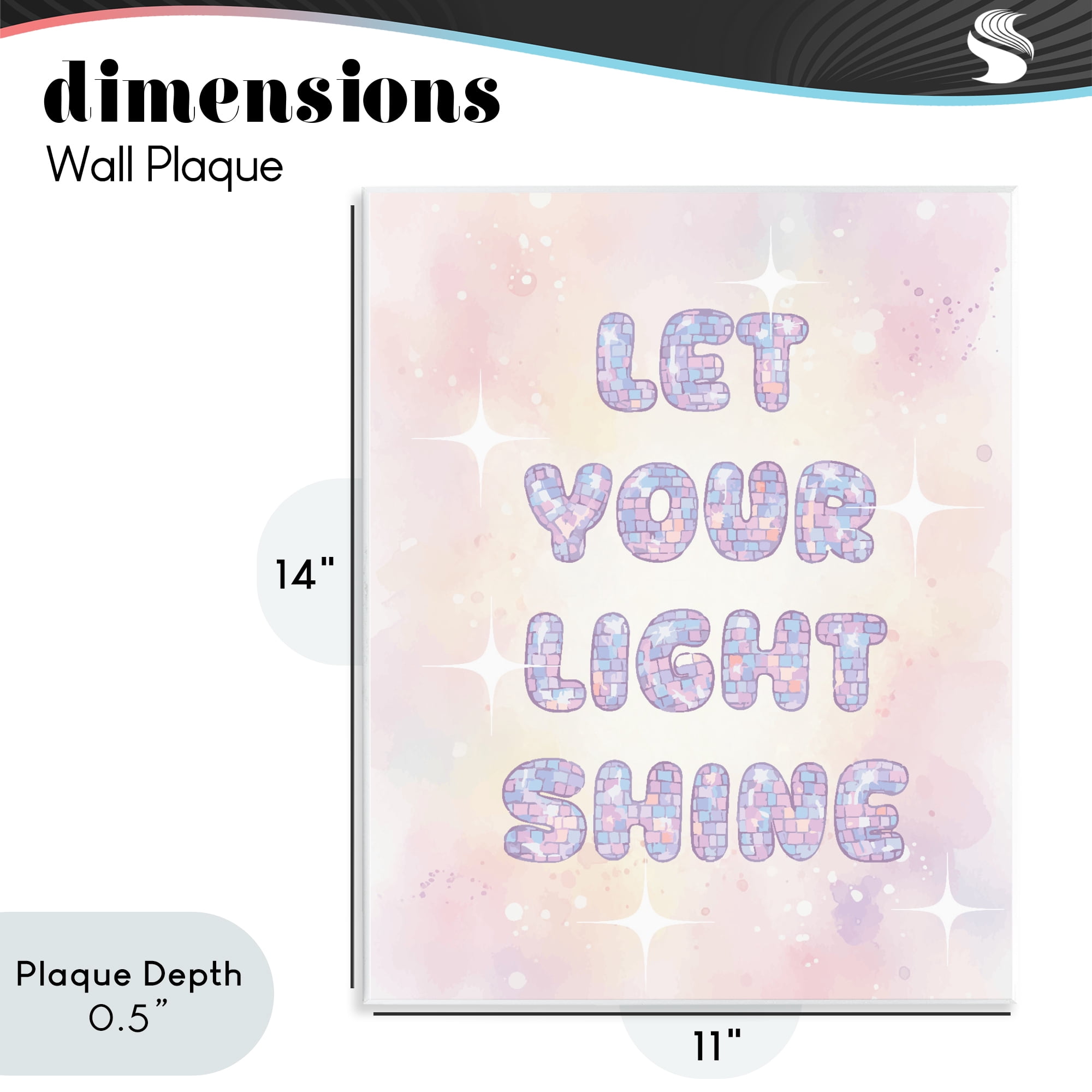Stupell Industries Let Your Light Shine Pastels Wall Plaque Art, design by Lil' Rue
