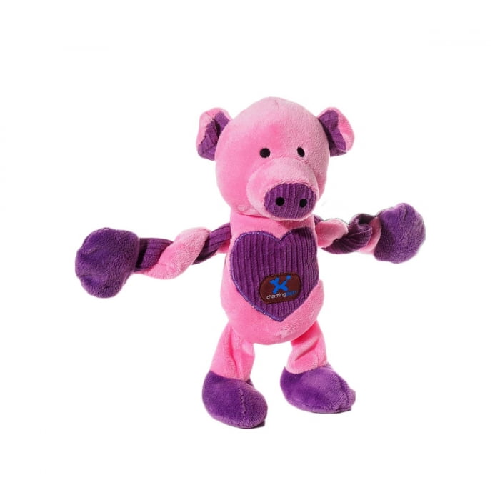 Charming Pet Products PuckerUp Pig Pulleez Plush Dog Toy