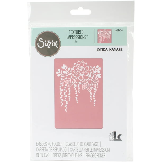 Sizzix Textured Impressions Gaufrage Dossier par Lynda Kanase-Elegant Succulents