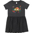 thumbnail image 3 of Inktastic Sloth Cute Girls Flowered Girls Toddler Dress, 3 of 5