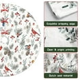 thumbnail image 6 of Christmas Tree Skirt,White Christmas Bird and Pine Pattern Christmas Tree Decor with Red Ribbon Ties,Round Shape,Christmas Decorations for Home 36"x36", 6 of 7