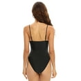 thumbnail image 5 of Baywell Women's Sexy Cutout One Piece Swimsuit Tie Front Tummy Control Bathing Suits Front Tie Knot Bathing Suit Black S-XL, 5 of 8