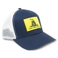 thumbnail image 3 of Gadsden Flag Hat for Men and Women – Don’t Tread on Me Snapback Trucker Baseball Cap by International Tie (Navy/White), 3 of 5