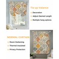thumbnail image 3 of Retro Morocco Tie Up Curtains for Window, Thermal Insulated Balloon Shade Adjustable Rod Pocket Curtains Valance Panels for Kitchen Bathroom Cafe 42 x 45 Boho Shabby Abstract Geometric Aesthetic, 3 of 6