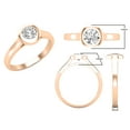 thumbnail image 4 of Dazzlingrock Collection Round White Diamond Solitaire Engagement Ring for Women (0.50 ctw, Color I-J, Clarity I1-I2) in 14K Rose Gold, Size 7.5, 4 of 6