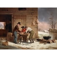 thumbnail image 3 of Francis William Edmonds 14x11 Black Modern Framed Museum Art Print Titled - Preparing for Christmas (Plucking Turkeys) (1851), 3 of 5