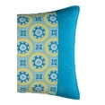 thumbnail image 3 of 20" x 26" Delilah Blue Yellow Damask Cotton Standard Sham - Machine Washable, 3 of 4