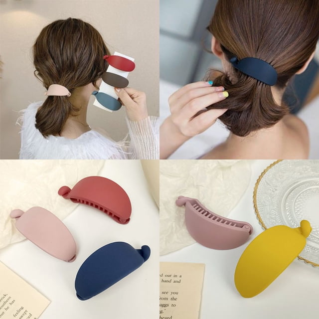 Worallymy Girl Pinza para el cabello Frosted Ponytail Pinza para el cabello Resina plástica Decoración Horquilla Accesorio de fijación Negro Worallymy JD735803495