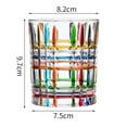 thumbnail image 3 of Diamond Painted Crystal Glass, Old Fashid Tumblers for Drinking Cocktail for Men Women at Bar, Colorful Glass with Stripes, 3 of 9