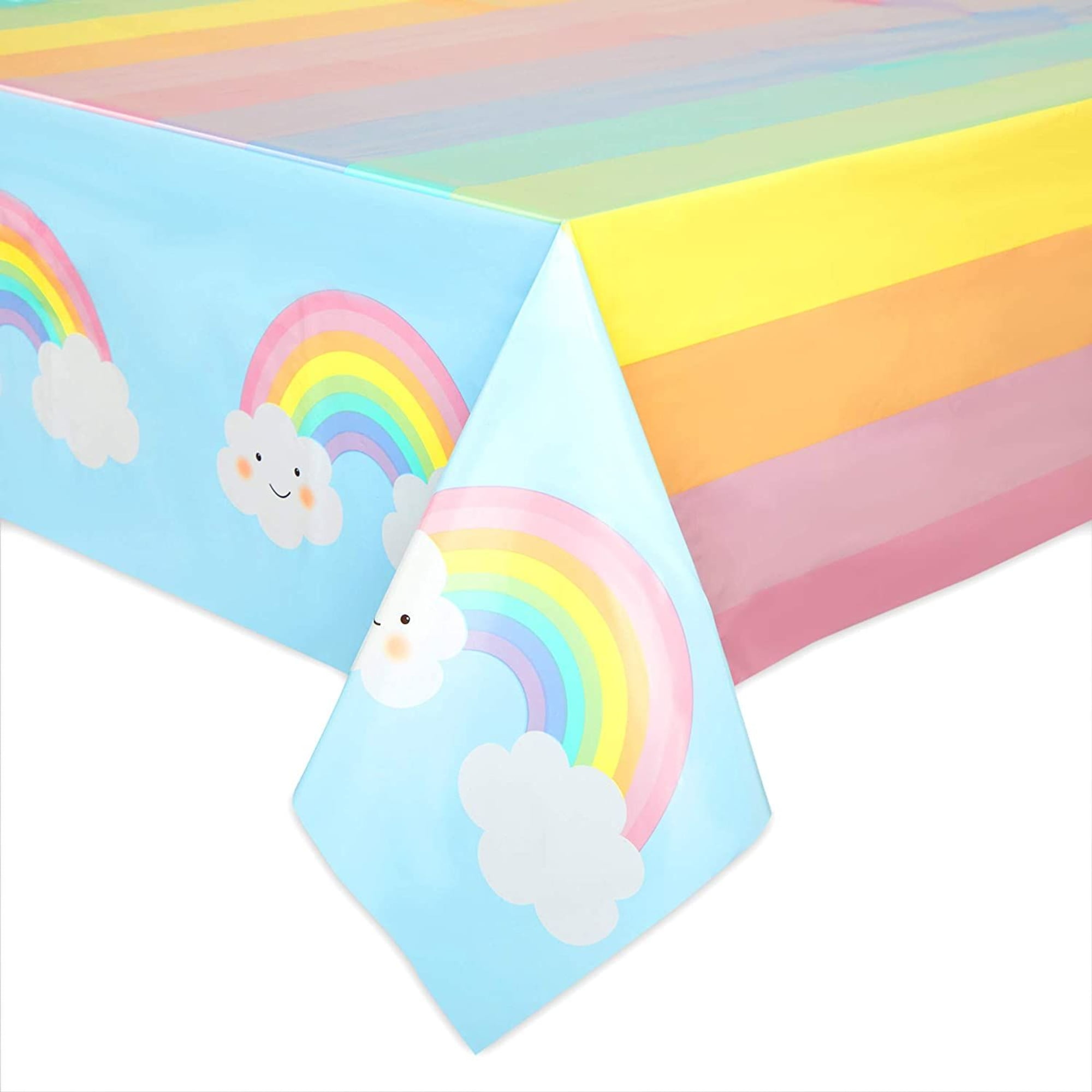 Boho Rainbow Paper Tablecloth 54x102 – Goparty Decoration