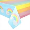thumbnail image 5 of 3 Pack Pastel Rainbow Tablecloth for Baby Shower Decorations, Unicorn Birthday Party (54 x 108 In), 5 of 7