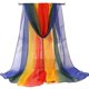 thumbnail image 5 of Foulard de mujer degradado de Color sólido de gasa Georgette bufanda Bandana elegante Mantón largo Hijab protección solar de verano, 5 of 5
