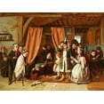 thumbnail image 2 of Hunt, Charles 24x19 Gold Ornate Wood Framed with Double Matting Museum Art Print Titled - The Play Scene In Hamlet, 2 of 4