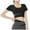 Black, variant on IWRICH Women's Short Sleeve Yoga Crop Tops Lightweight Slim Fit Stretchy Workout Shirts Casual Running Cute Basic Tank tops Purple XL