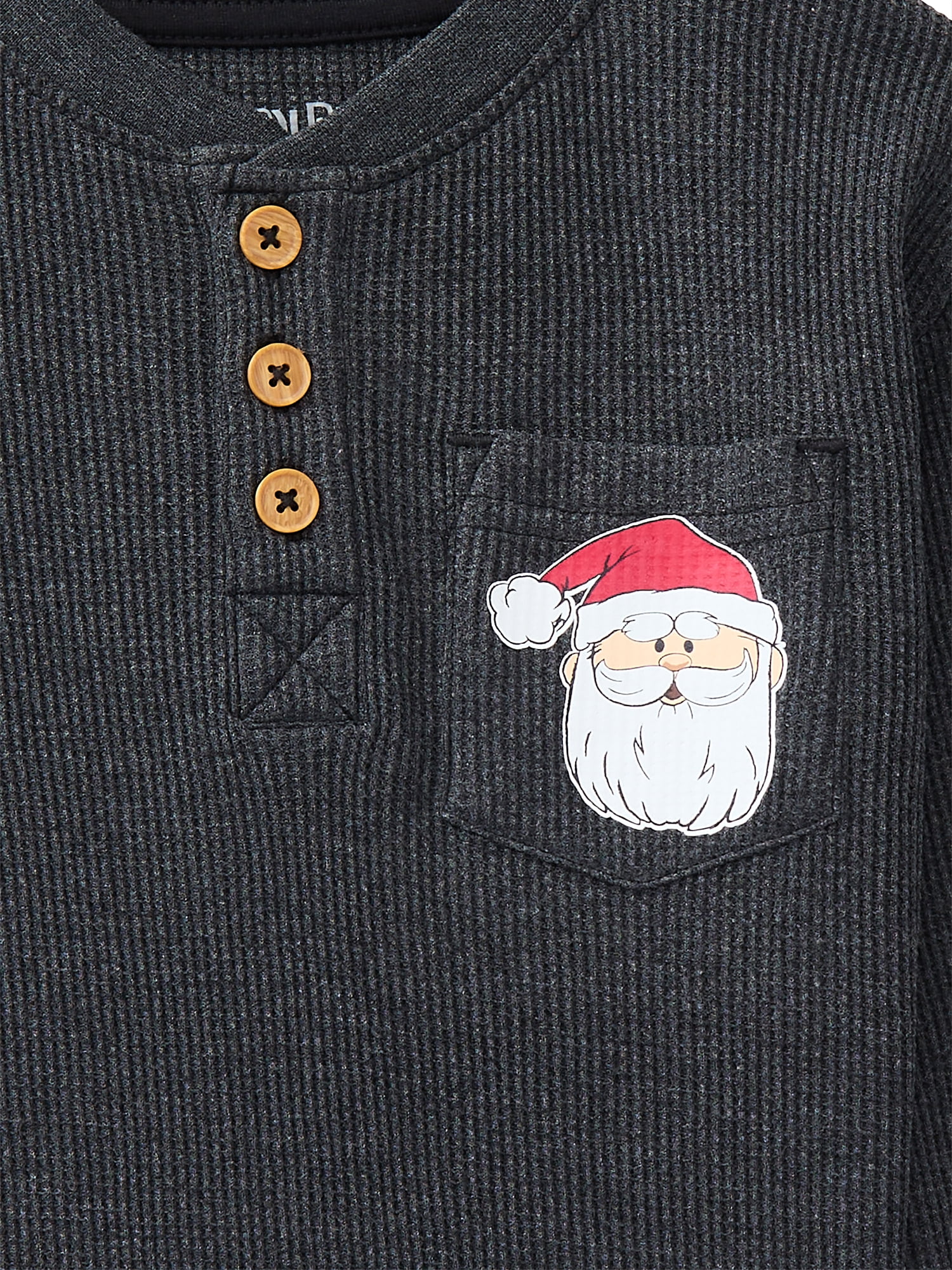Rudolph the Red-Nosed Reindeer Toddler Boys Thermal Henley Shirt with Long Sleeves, Sizes 12M-5T