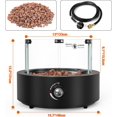 thumbnail image 2 of OUTDOOR LIVING Premium Fire Pit with Lava Rocks, Glass Wind Guard, Smokeless Propane Gas Fireplace with 5FT Hose for Patio Backyard Outdoor, FP038 Black Round, Side-Mounted, 2 of 5