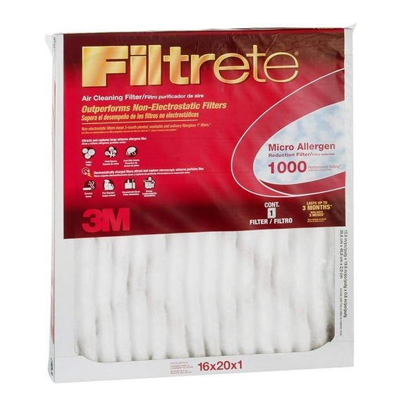 16x20x1, Filtrete Micro Allergen Air Filter, MERV 11, by 3m