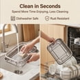 thumbnail image 5 of Walchoice Air Fryer Basket for Oven, Stainless Steel Air Fryer Pans and Trays Set of 2, Nonstick Crisper Tray for Turkey French Fries Chicken, Dishwasher Safe (10” x 8”, Silver), 5 of 8