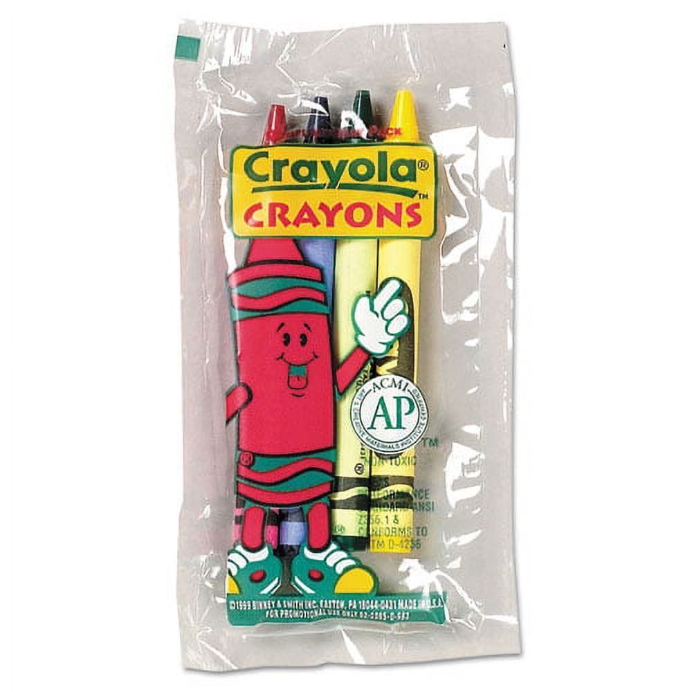 Crayola Classic Color Pack Crayons, Cello Pack, 4 Colors, 4 Count, 360 Packs