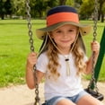 thumbnail image 6 of IVEYRTF Kids Sun Hat with Neck Flap Color Block Breathable Mesh UV Protection Adjustable for Boys Girls 2-8 Years Outdoor Bucket Hat, 6 of 6